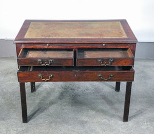 scrittoio scrivania legno mogano piano estraibile inghilterra 1800 antico