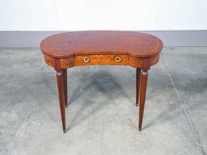 scrivania a fagiolo sedia legno noce radica olmo intarsiato epoca 1800 antica
