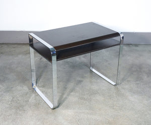 scrivania design italiano epoca 1970s acciaio metallo cromato tavolo vintage