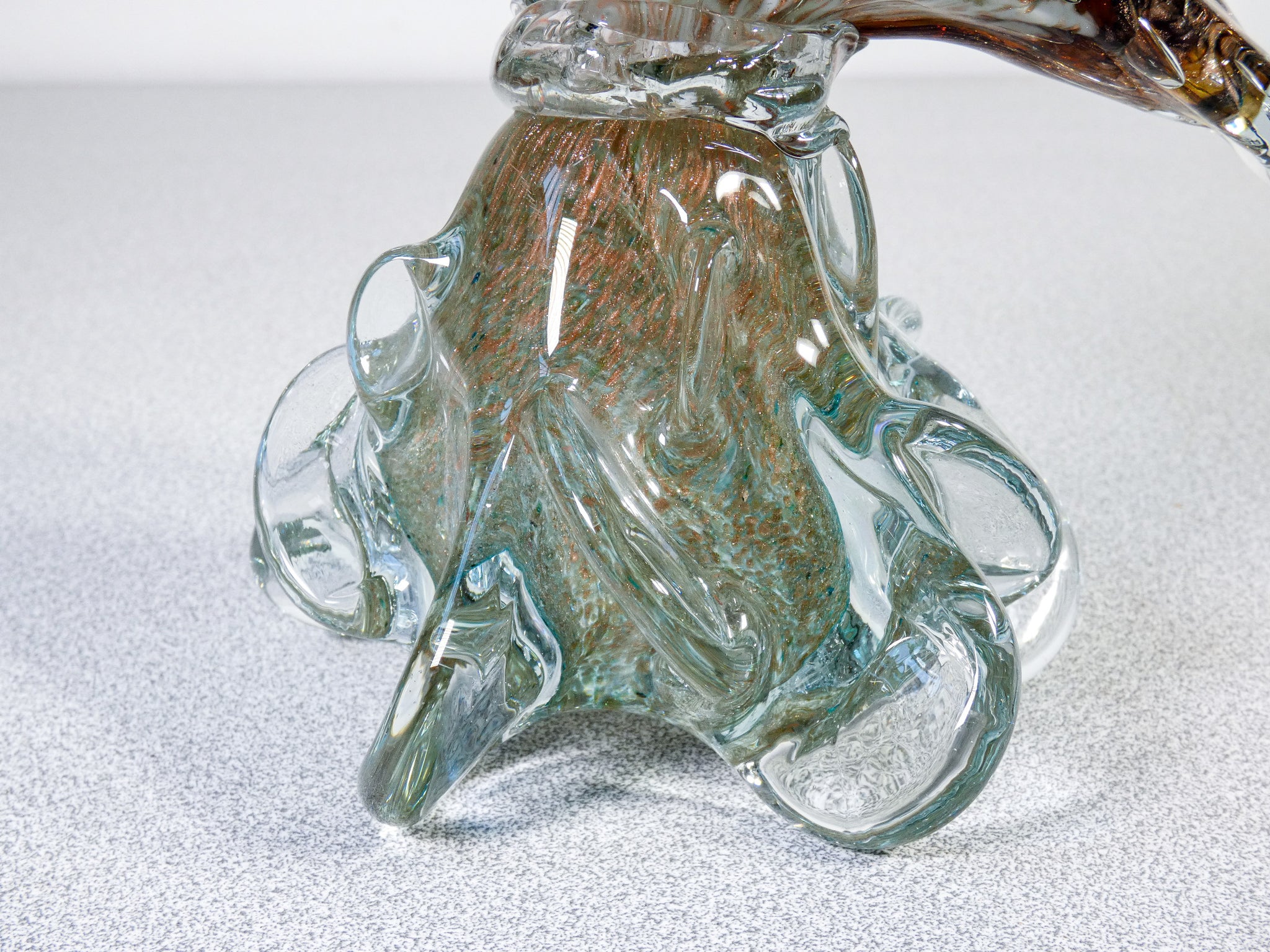 scultura anatra vetro soffiato policromo murano artigianale glass art venice