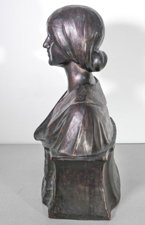 scultura busto donna dama bassorilievo terracotta koenig lengsfeld statua antica