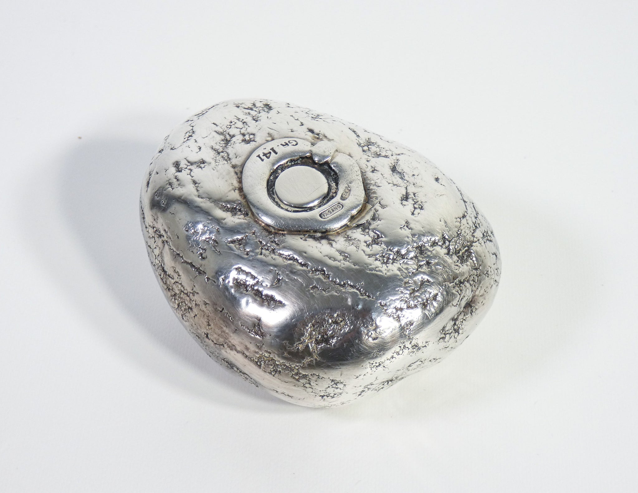 scultura fermacarte argento 925 fasano gioielleria torino pietra gioiello