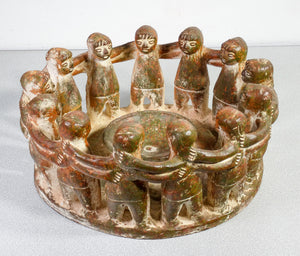 scultura messico cerchia amici terracotta circulo de amigos circle of friends