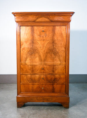 secretaire carlo x ribalta legno noce piuma di noce epoca 1800 segreti antico
