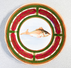servizio piatti pesce decorazione richard ginori ceramica vienna austria 1900