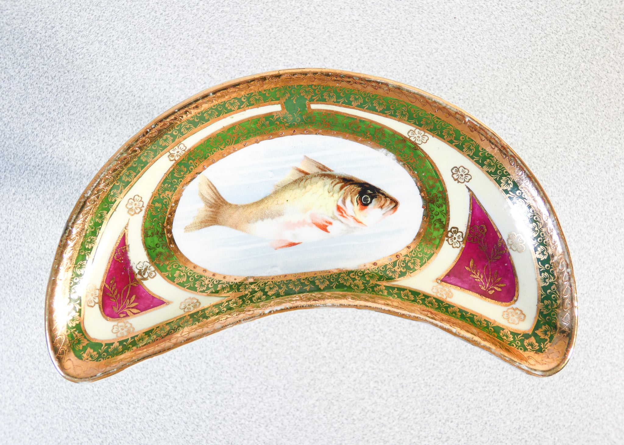 servizio piatti pesce decorazione richard ginori ceramica vienna austria 1900