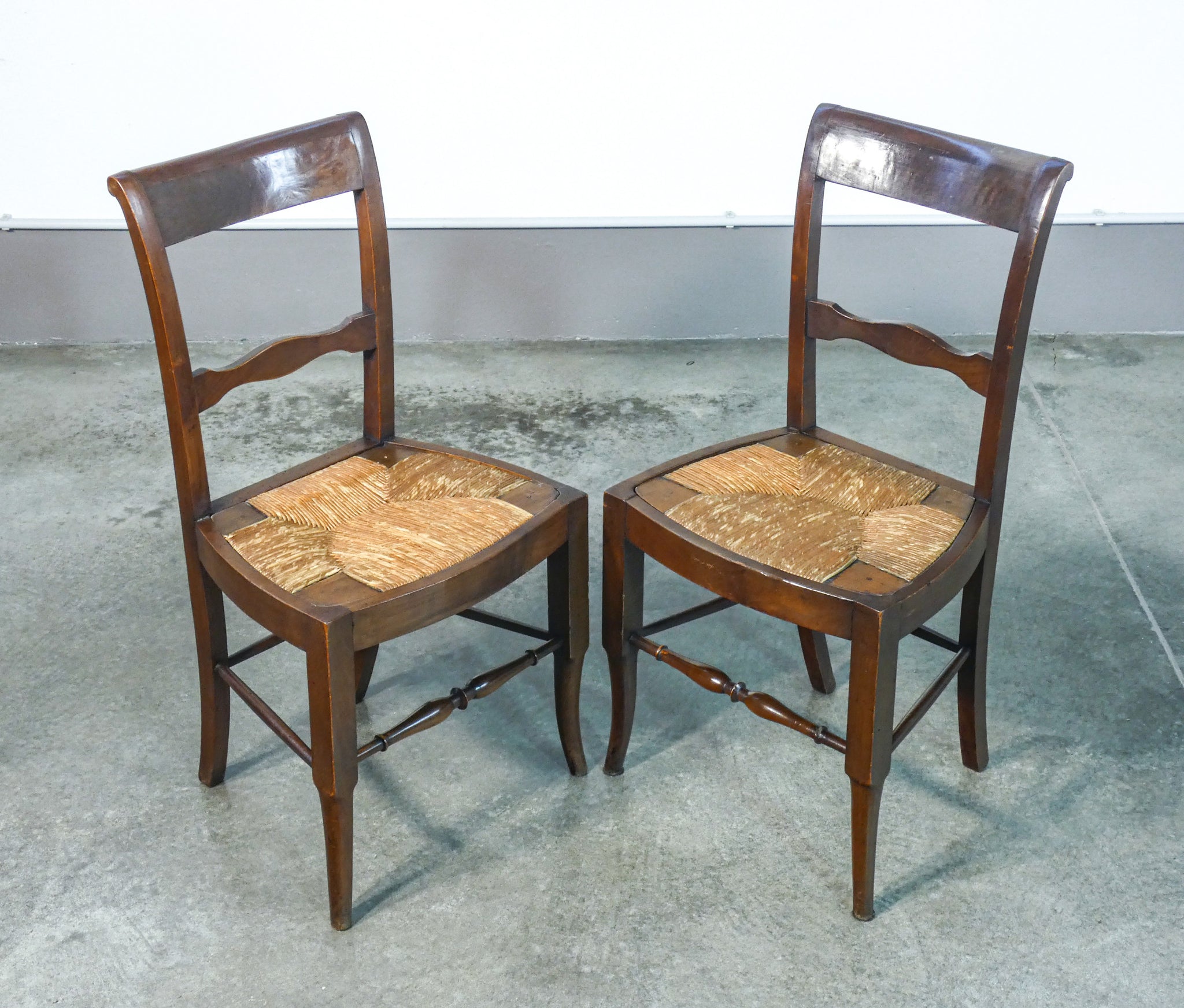 set 6 sedie campagnole legno massello faggio epoca 1800 sala da pranzo antico