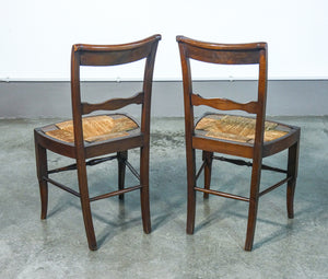set 6 sedie campagnole legno massello faggio epoca 1800 sala da pranzo antico