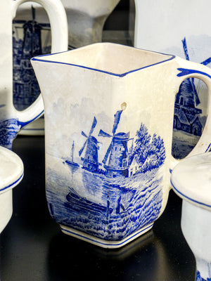 set vasi ceramica delf olanda cucina porta spezie epoca 800 porcellana antico