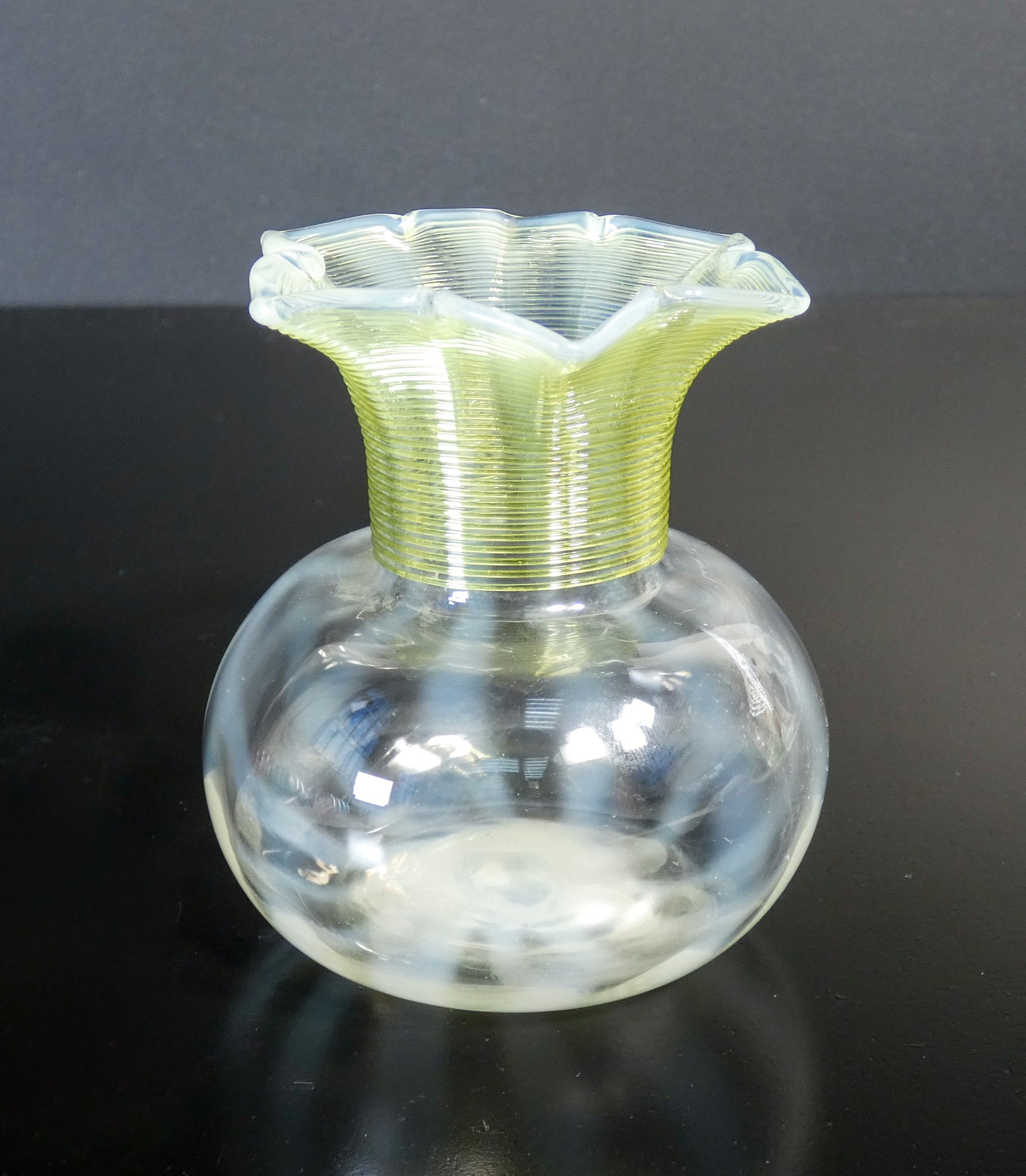 set vasi design vetro soffiato murano policromo epoca 1900 italy glass art