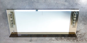 specchiera design italia bagno vetro specchio toilette luci epoca 1970s vintage