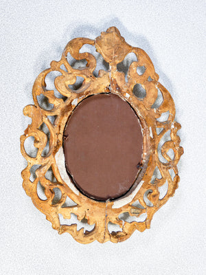 specchiera originale epoca 1700 dorata foglia oro specchio legno scolpito antica
