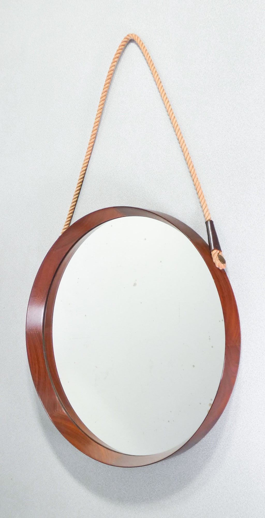 specchio attr uno   osten kristiansson per luxus 1950s legno teak specchiera
