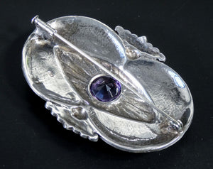 spilla argento epoca fine 1800 art deco gioiello bijoux pin brooch custodia 