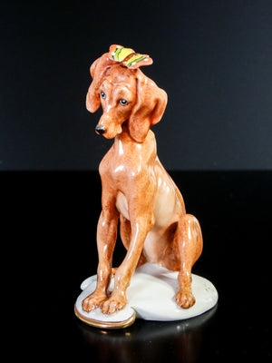 statuina porcellana giuseppe cappe cane scultura statua lomagna capodimonte