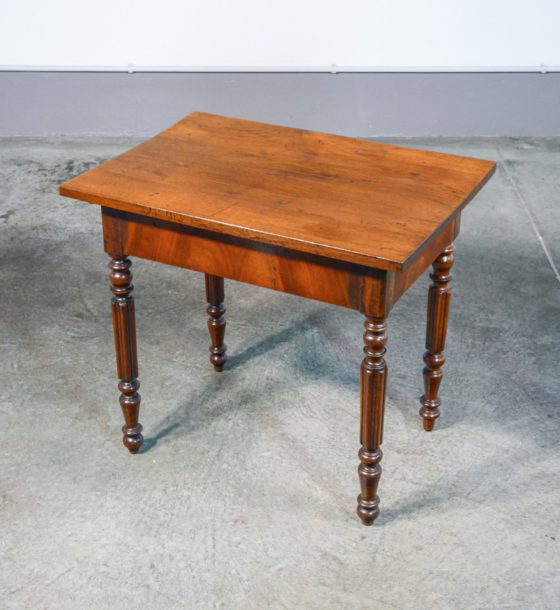 tavolino basso carlo x legno massello noce epoca 1800 salotto tavolo antico