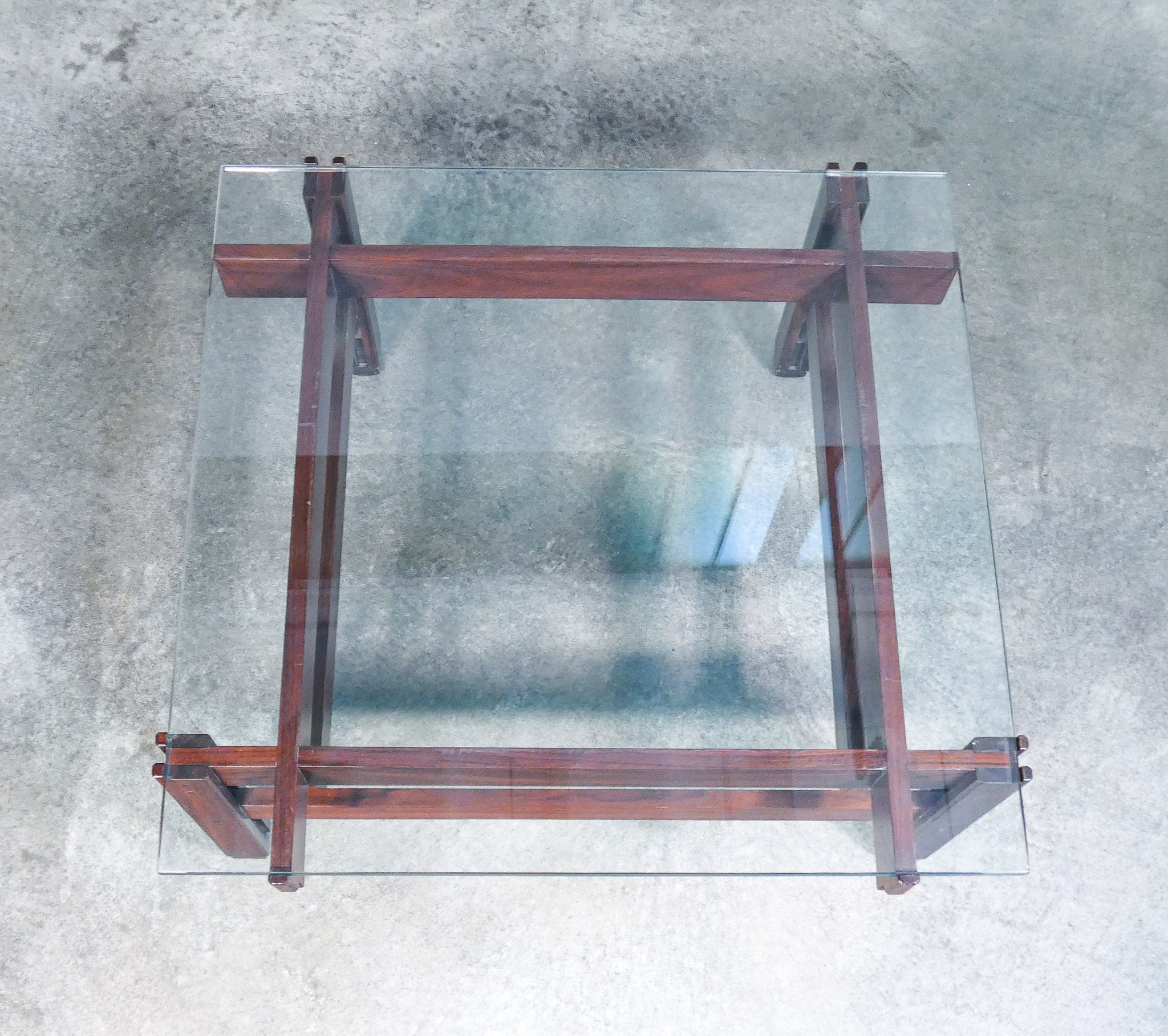 tavolino basso design ico parisi 1970s legno palissandro vintage coffee table