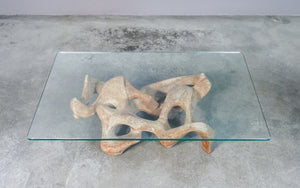 tavolino basso design kamasutra scultura cristallo vintage italy coffee table