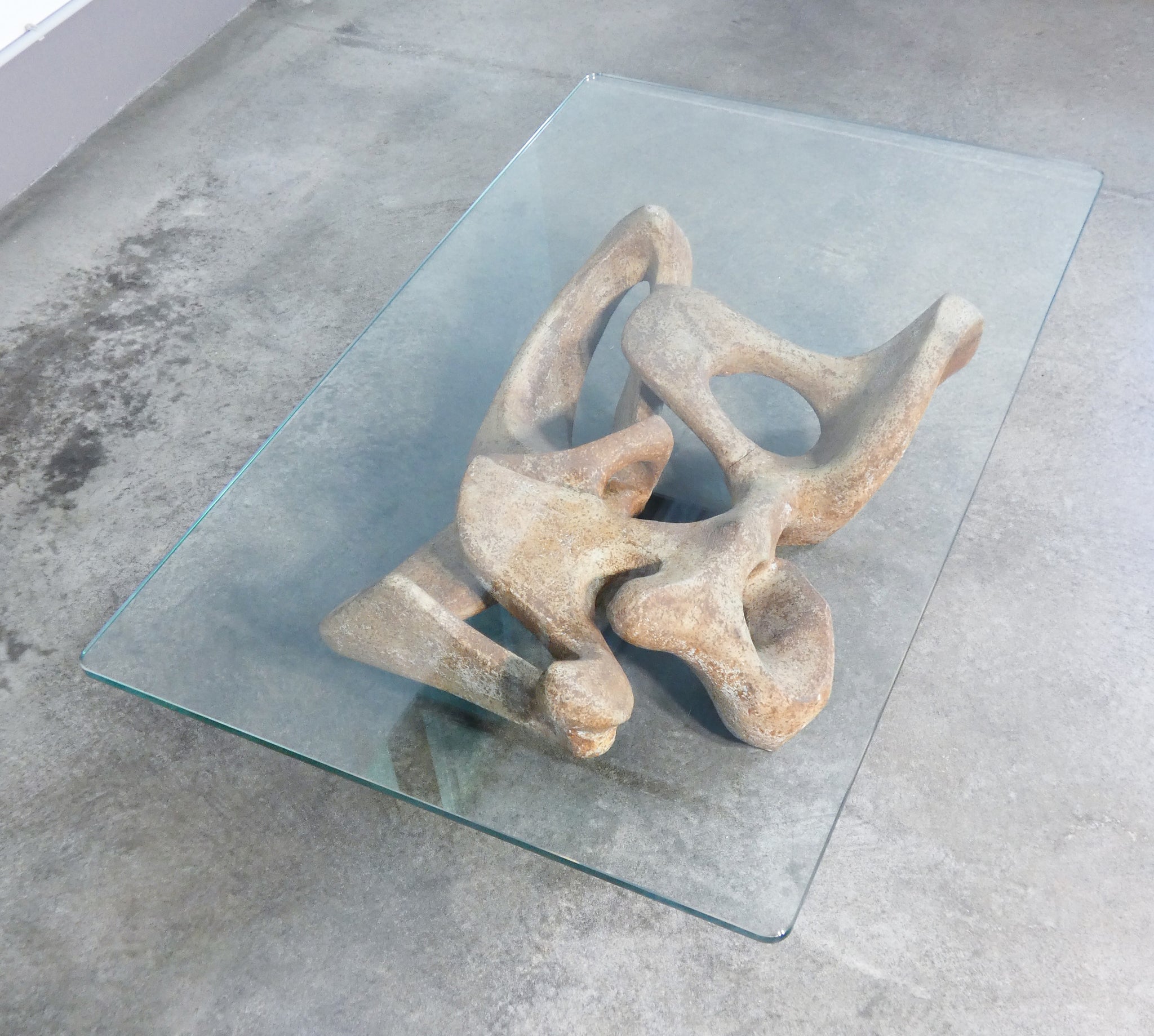 tavolino basso design kamasutra scultura cristallo vintage italy coffee table