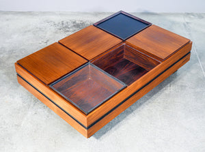 tavolino da caffe design carlo hauner per forma 1960 palissandro coffee table