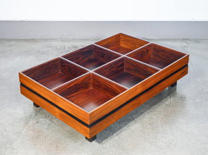 tavolino da caffe design carlo hauner per forma 1960 palissandro coffee table