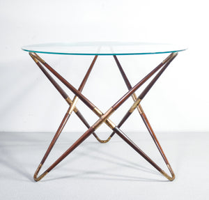 tavolino design cesare lacca 1950 vintage coffe table italy tondo legno epoca