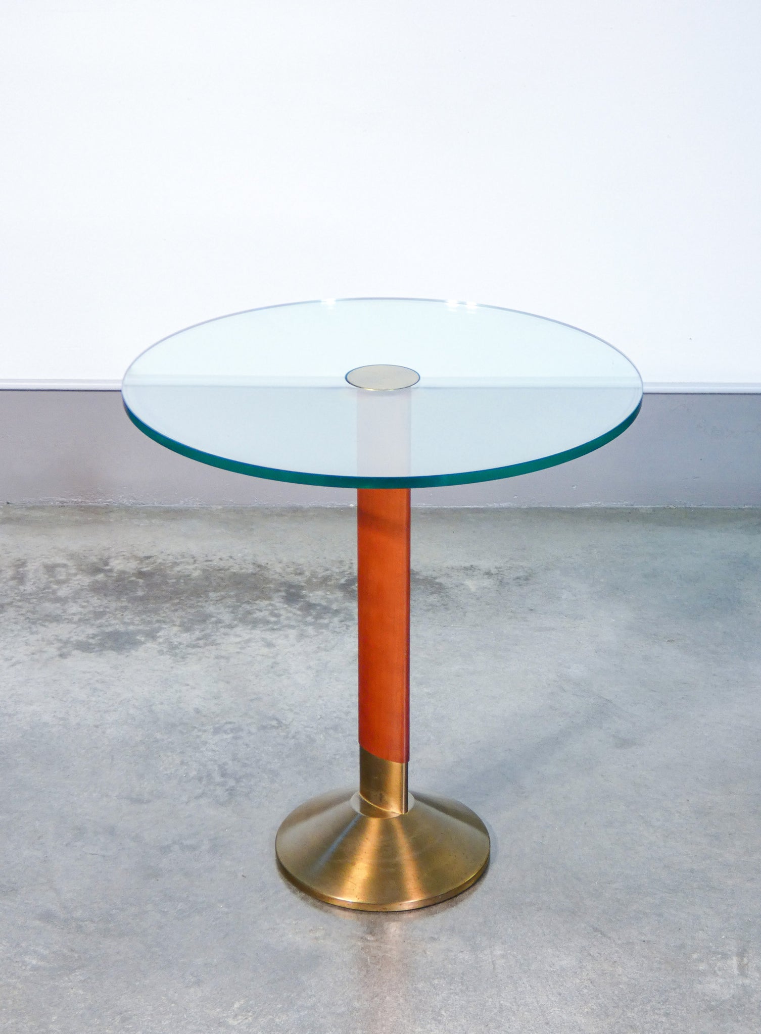 tavolino design daniela puppa per fontana arte cristallo tondo epoca 1980s