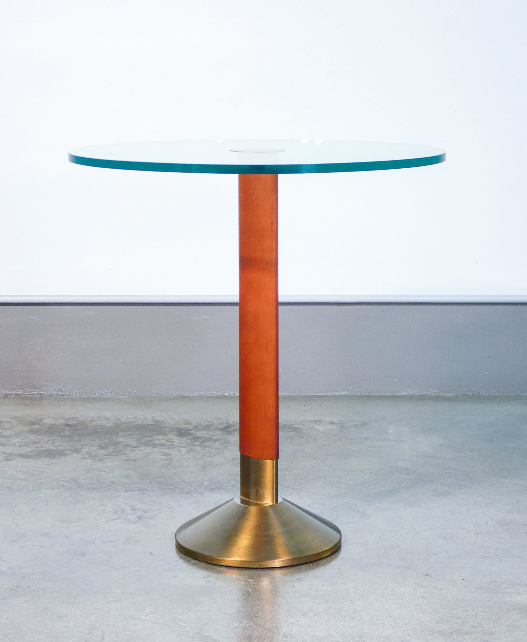 tavolino design daniela puppa per fontana arte cristallo tondo epoca 1980s