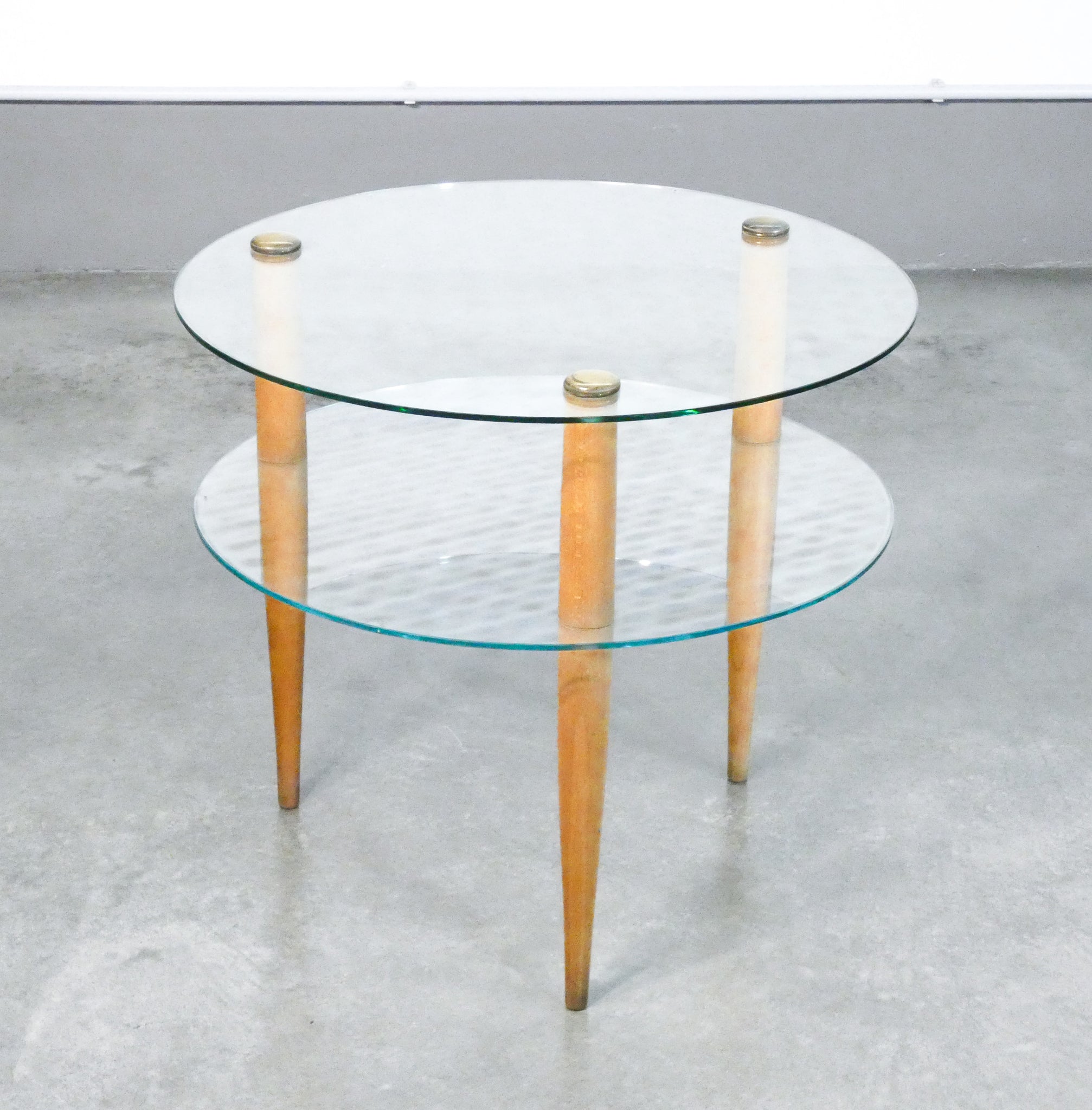 tavolino design enrico paulucci per vitrex epoca 1960s vintage legno e vetro