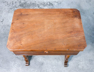 tavolino lavoro tricoteuse 1800 legno noce piano apribile cassetto epoca antico