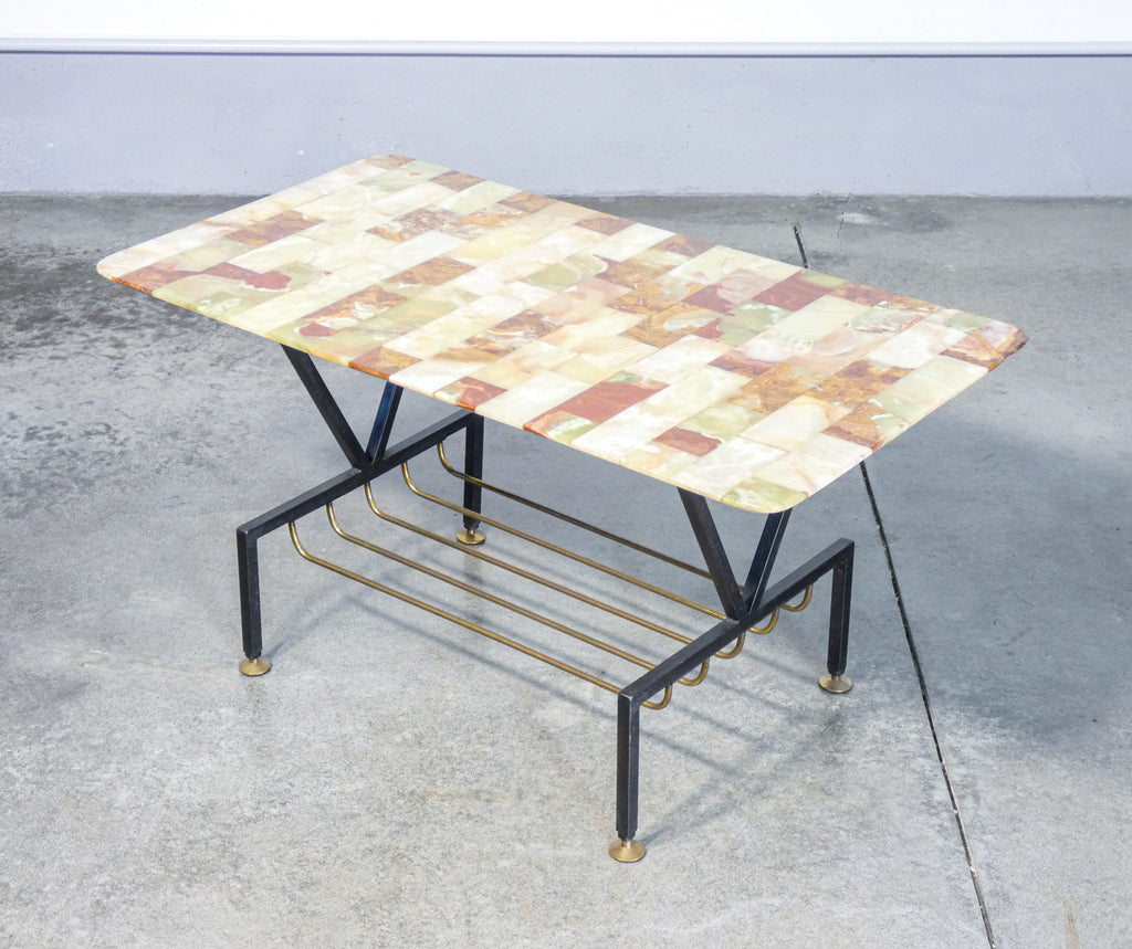 tavolino porta riviste design piano agata coffee table vintage italia 1960s