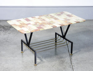 tavolino porta riviste design piano agata coffee table vintage italia 1960s