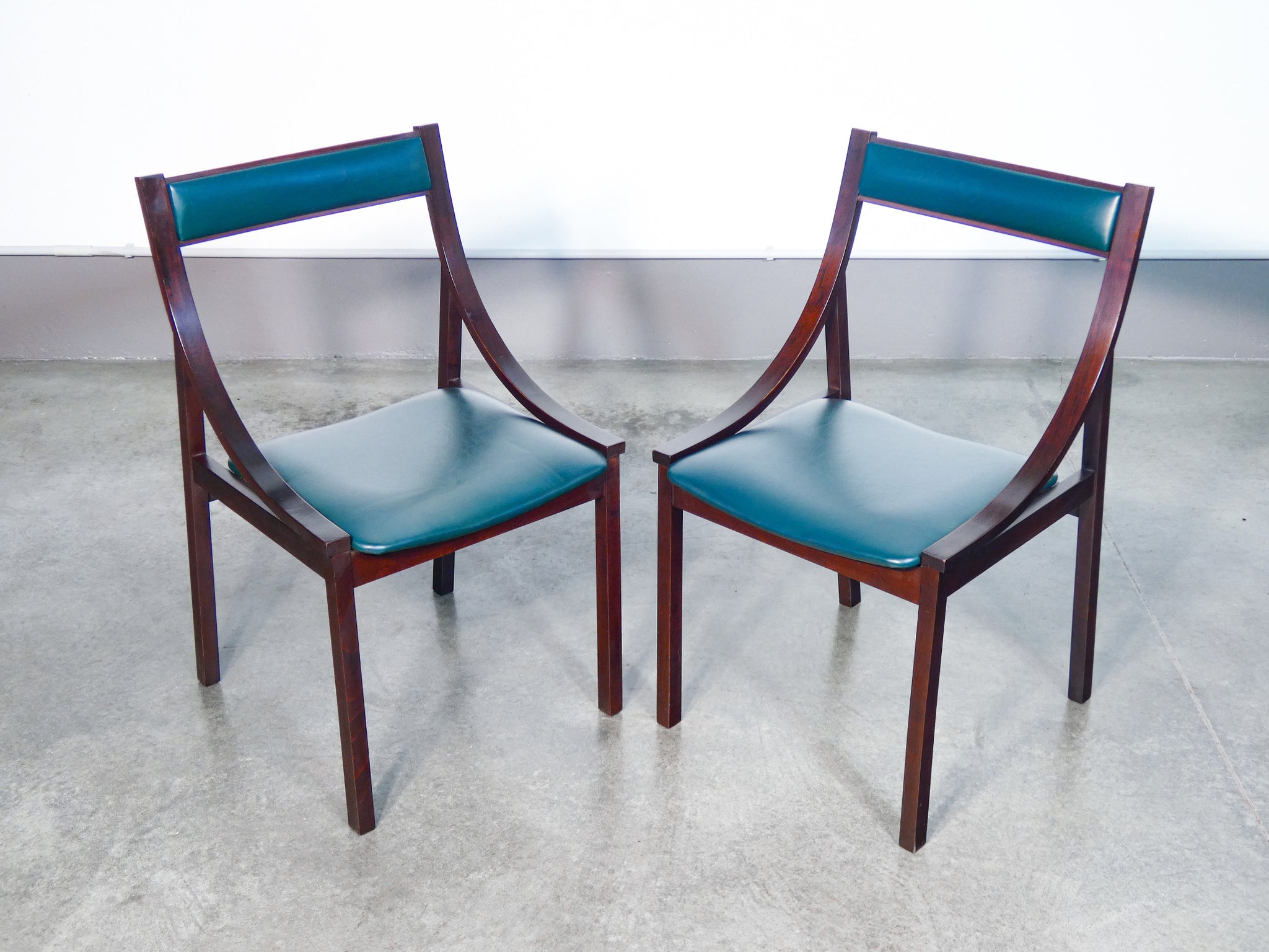 tavolo 180 sedie design carlo de carli per sormani 1960s legno palissandro