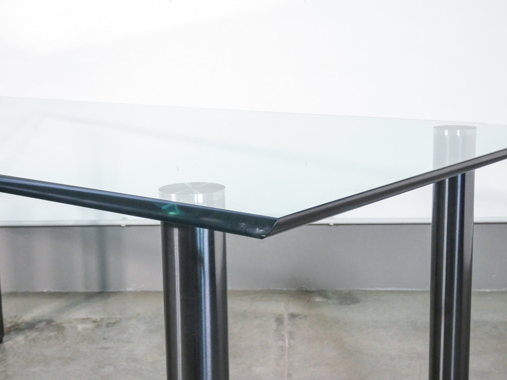 tavolo cristallo design stile marco zanuso pranzo vetro vintage crystal table