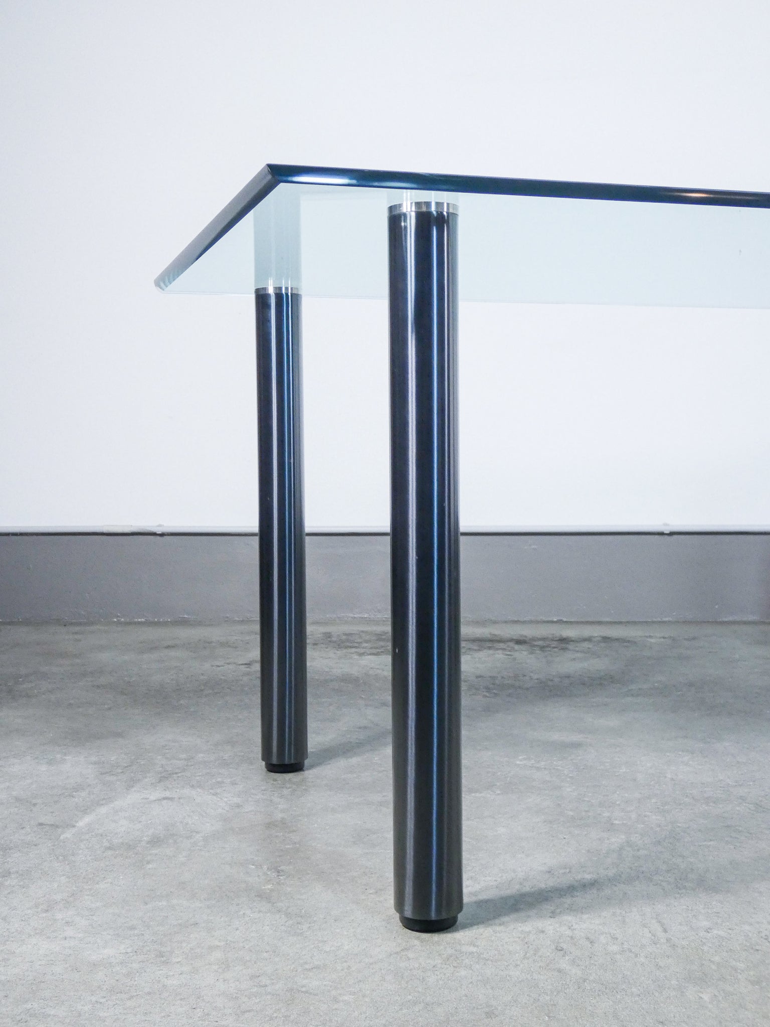 tavolo cristallo design stile marco zanuso pranzo vetro vintage crystal table
