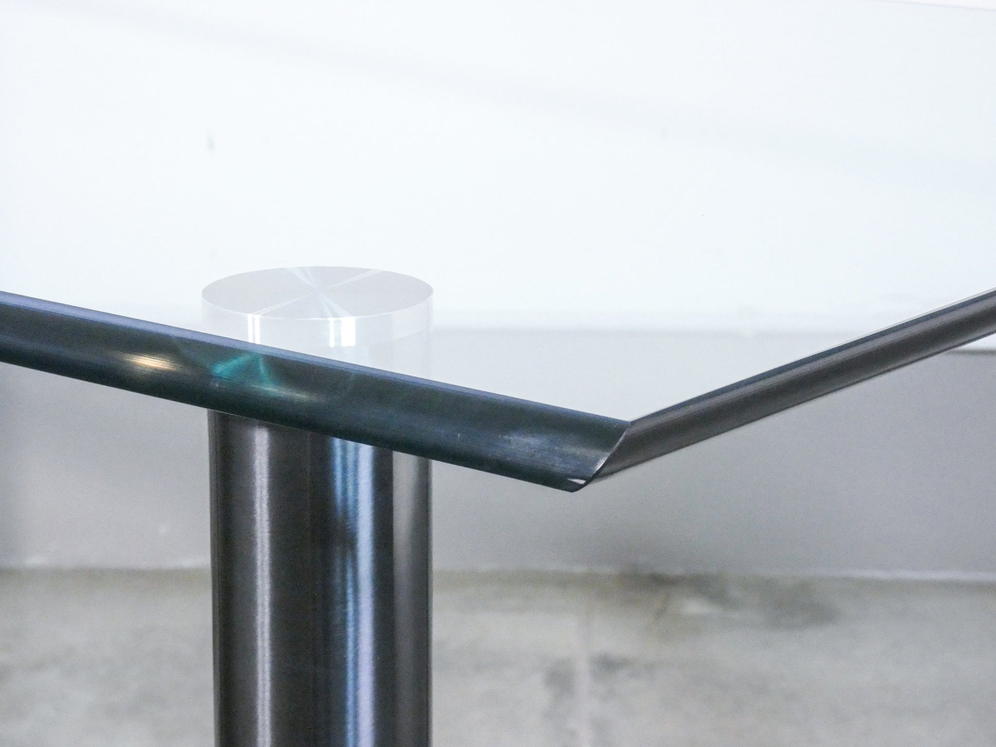 tavolo cristallo design stile marco zanuso pranzo vetro vintage crystal table