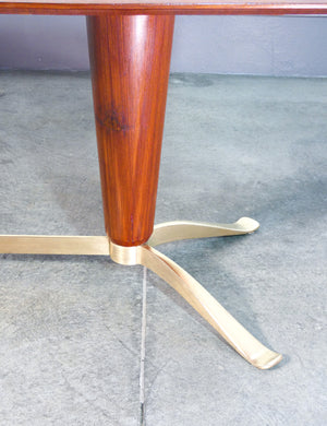 tavolo design attr paolo buffa italia 1940s legno ottone pranzo dining table