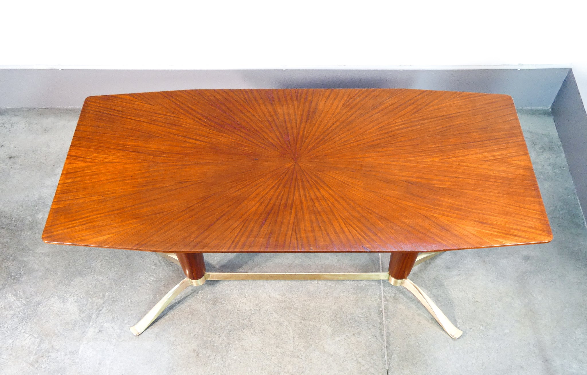 tavolo design attr paolo buffa italia 1940s legno ottone pranzo dining table