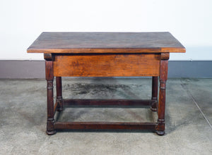 tavolo legno massello noce epoca 1800 2 cassetti scrivania scrittoio antico