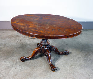tavolo pranzo vittoriano legno palissandro e radica ovale inghilterra epoca 1800