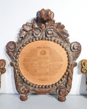 trittico cartegloria luigi xiv epoca 1700 cartagloria legno argentato antico