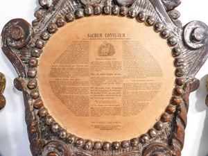 trittico cartegloria luigi xiv epoca 1700 cartagloria legno argentato antico