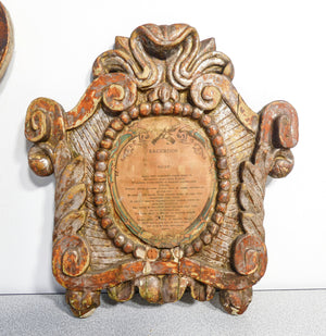 trittico cartegloria luigi xiv epoca 1700 cartagloria legno argentato antico