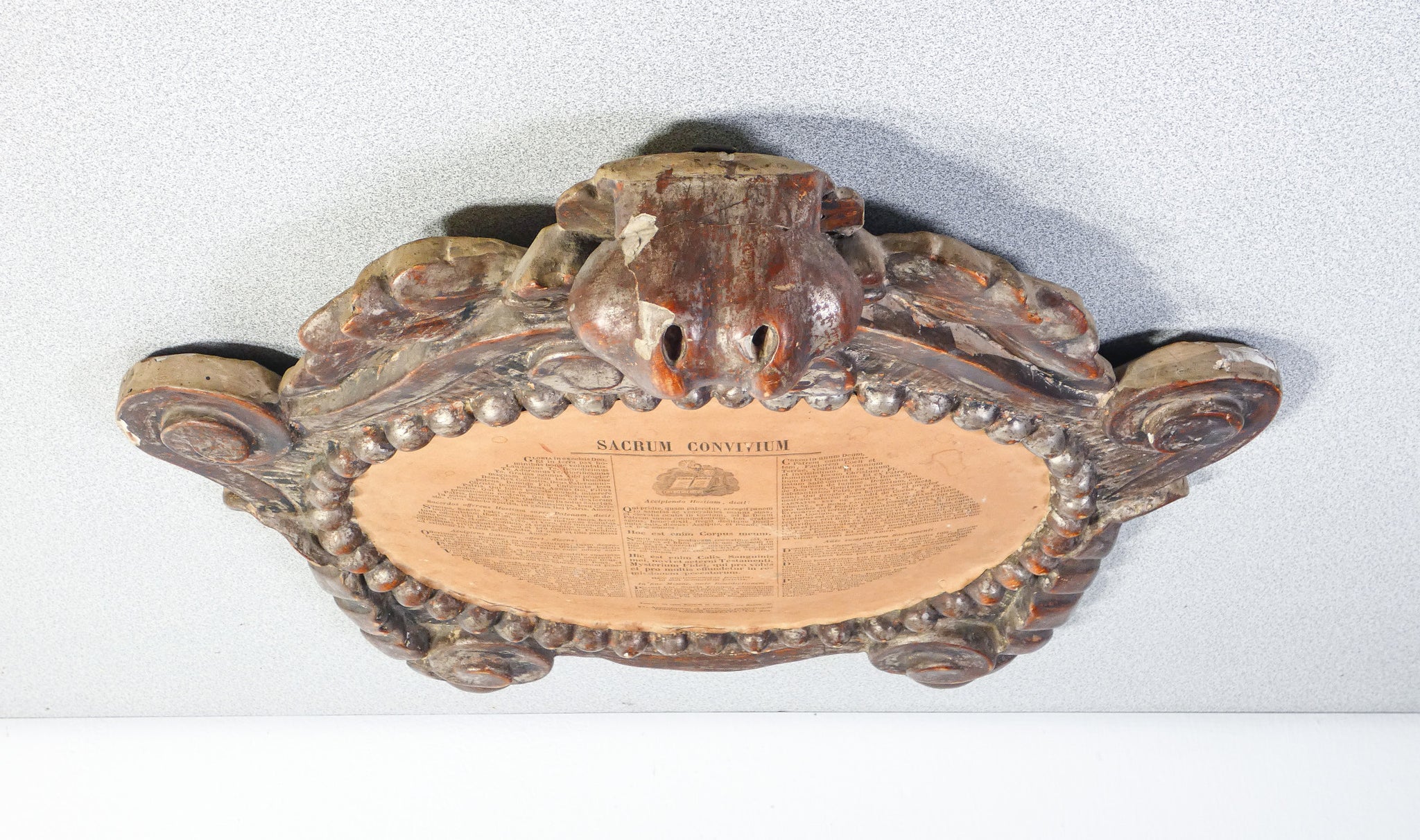 trittico cartegloria luigi xiv epoca 1700 cartagloria legno argentato antico