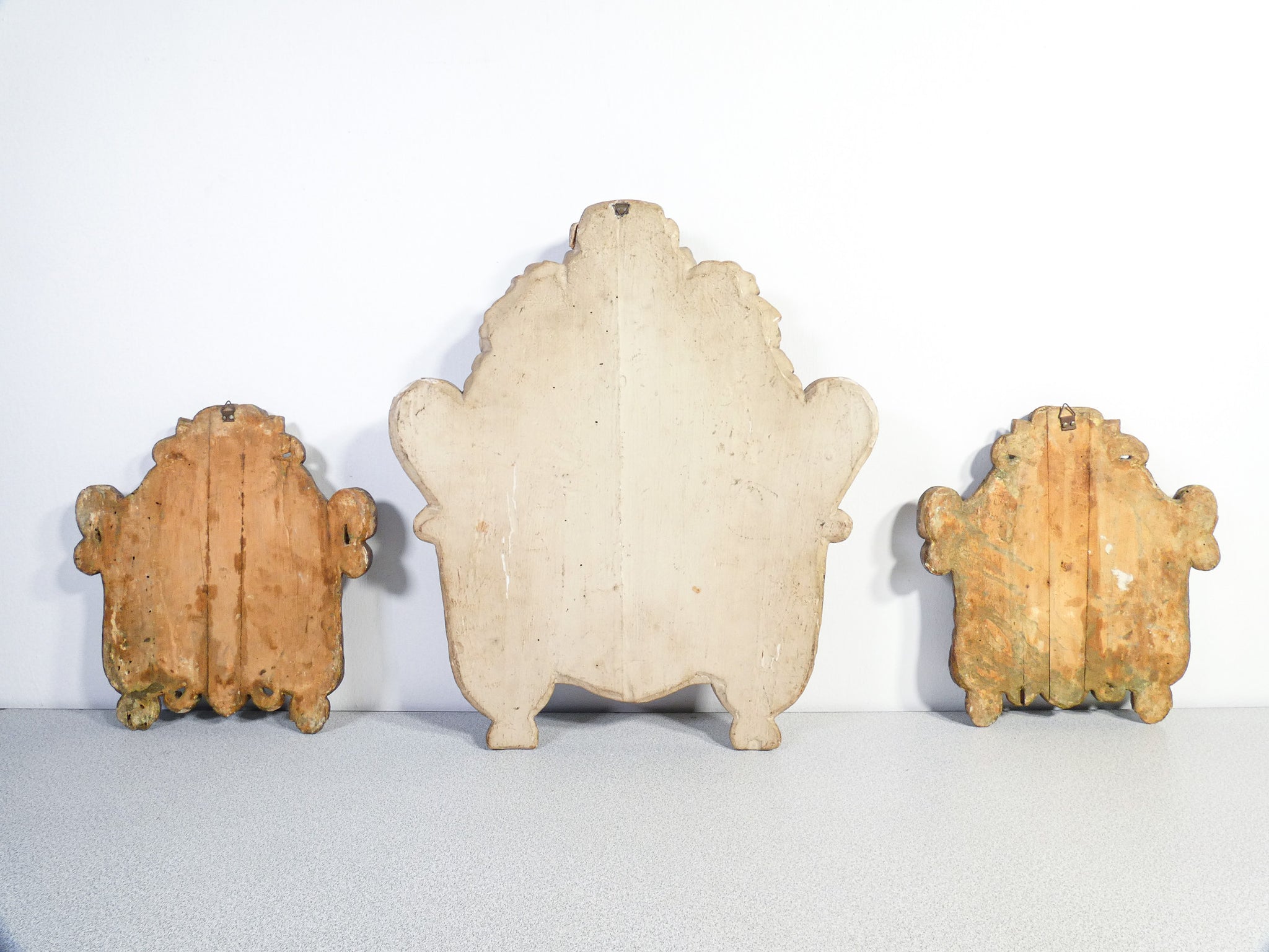 trittico cartegloria luigi xiv epoca 1700 cartagloria legno argentato antico