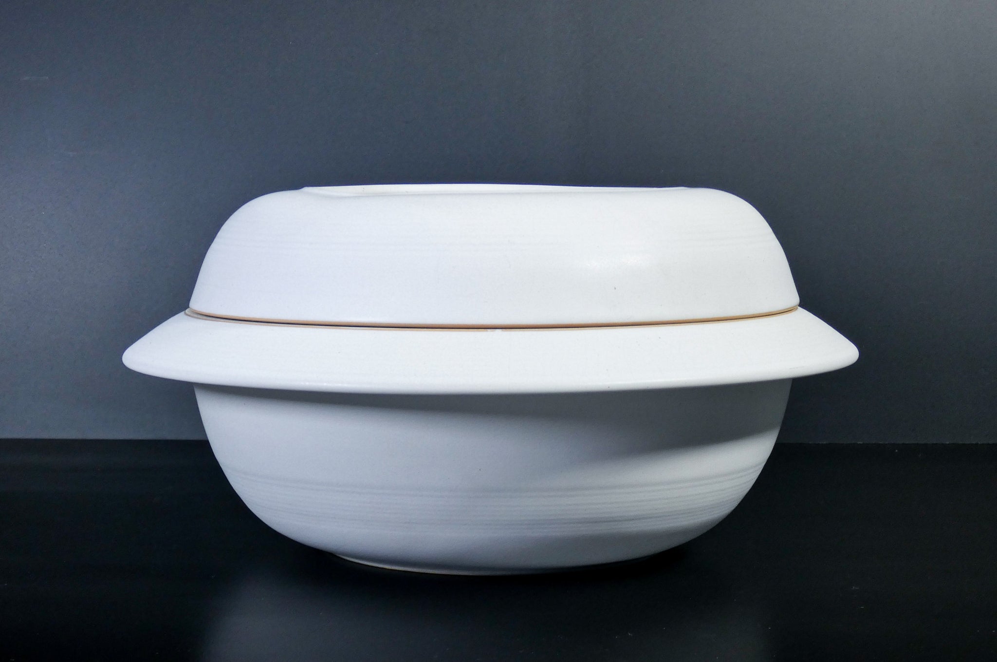 vaso ceramica design firmato franco bucci laboratorio pesaro 1960s grande