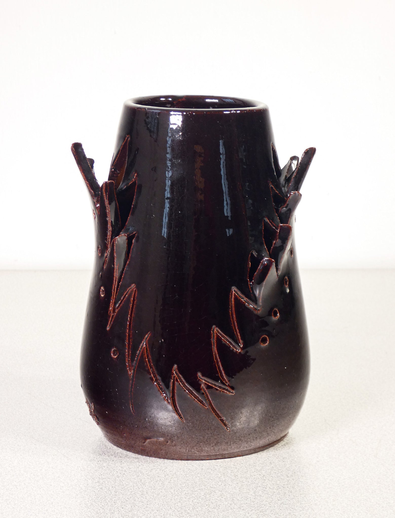 vaso ceramica design marco silombria per giuseppe mazzotti 1903 epoca 1996