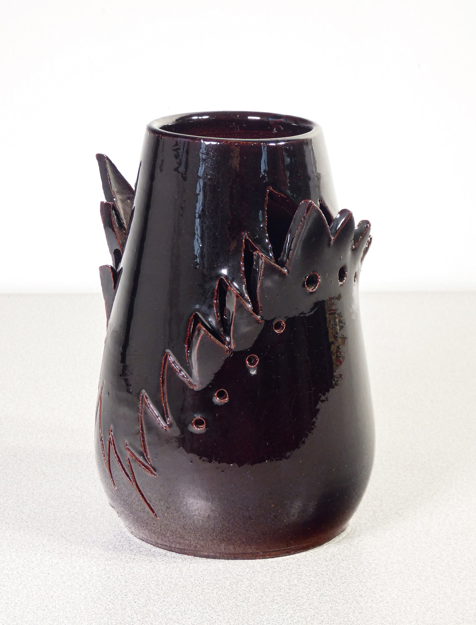 vaso ceramica design marco silombria per giuseppe mazzotti 1903 epoca 1996