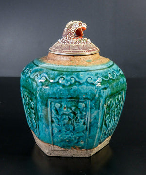 vaso ceramica dipinta dorata porcellana cina cinese serpente china vase