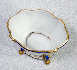 vaso ceramica sevres porcellana dipinta dorata a mano francia ciotola epoca